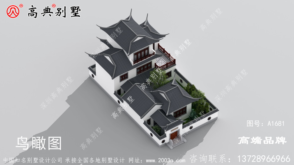 這款新設計的中式別墅，戶型很是經典，農村都蓋得起。