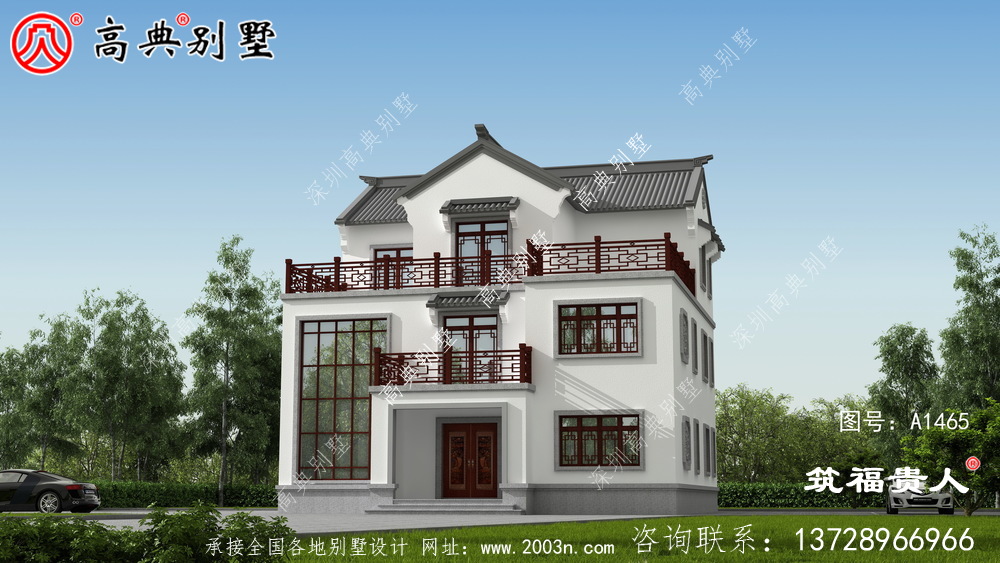 現(xiàn)代簡約新中式別墅設(shè)計圖