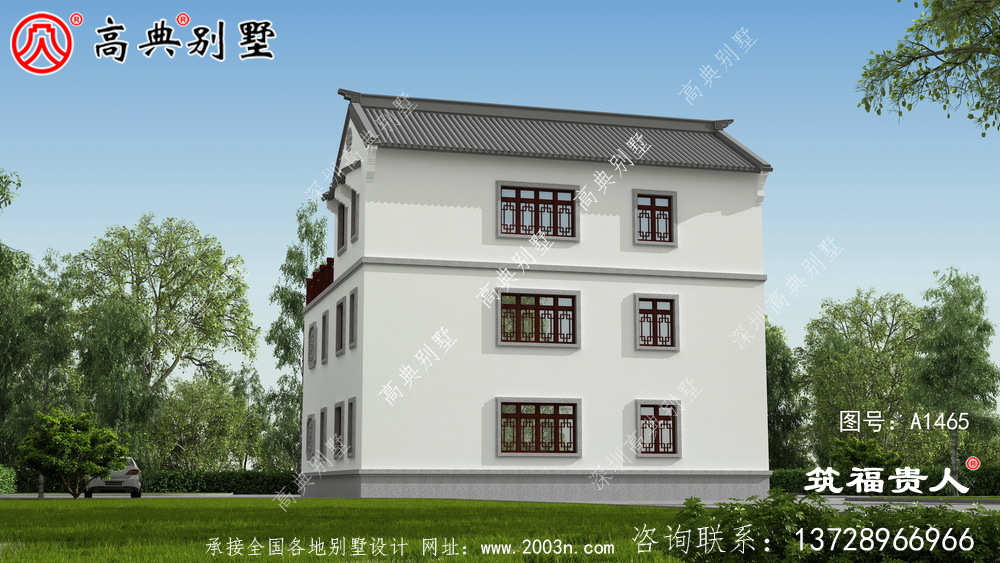 現(xiàn)代簡約新中式別墅設(shè)計圖