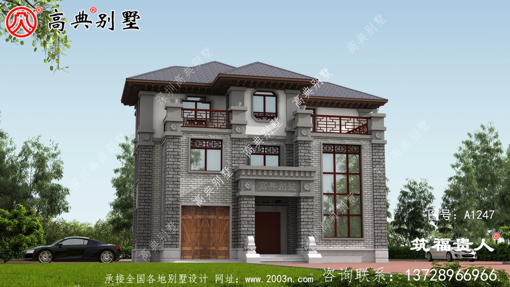 灰白色新中式新款農(nóng)村建別墅圖紙 灰白色新中式新款農(nóng)村建別墅圖紙
