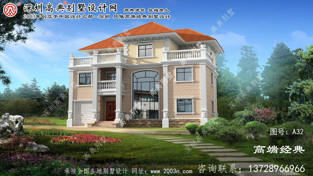 歐式風格三層復式別墅住宅設計圖 歐式風格三層復式別墅住宅設計圖