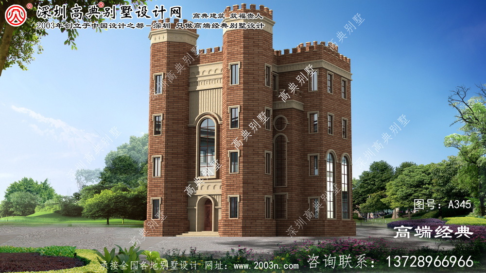 桐廬縣經典五層自建別墅設計圖