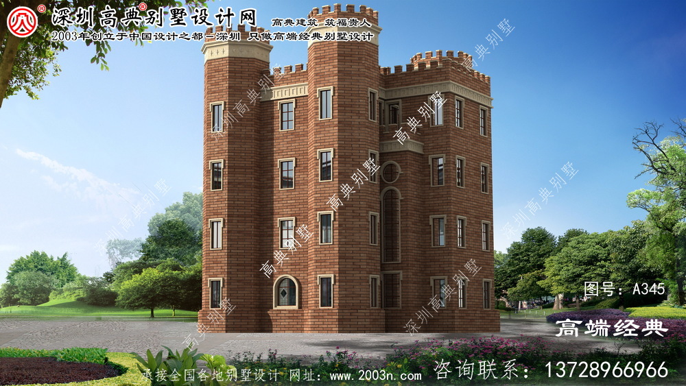 桐廬縣經典五層自建別墅設計圖