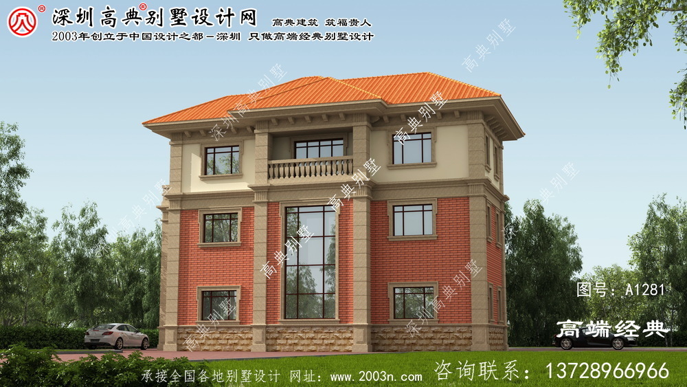 西青區農村小別墅3層設計圖