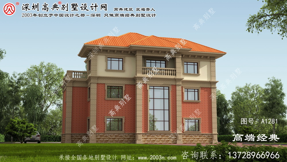 西青區農村小別墅3層設計圖