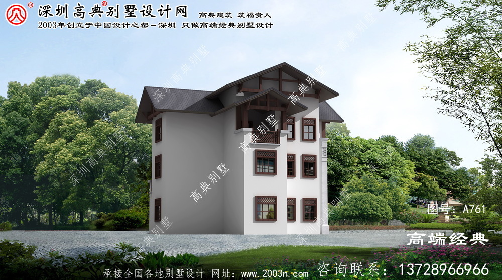 沁陽市農村別墅三層設計圖