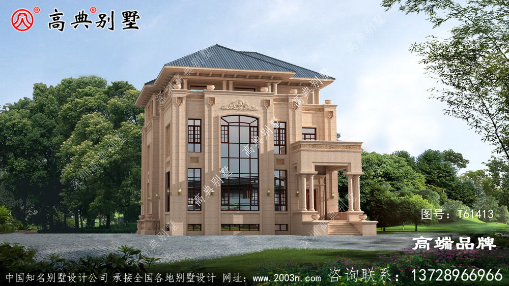 歐式石材設(shè)計瞬間提升了別墅整體的品位 。