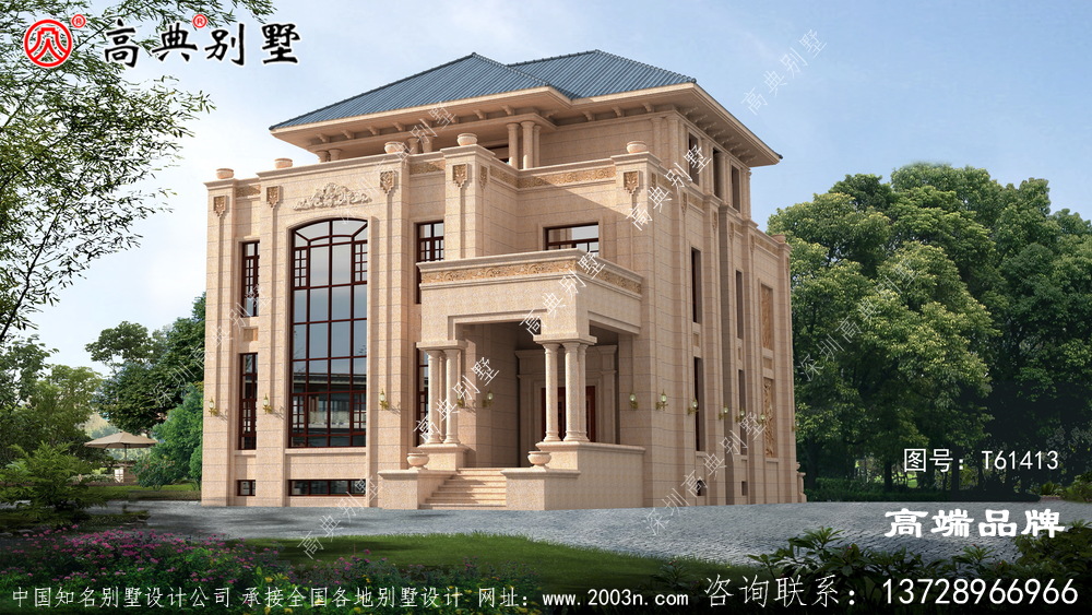 歐式石材設(shè)計瞬間提升了別墅整體的品位 。