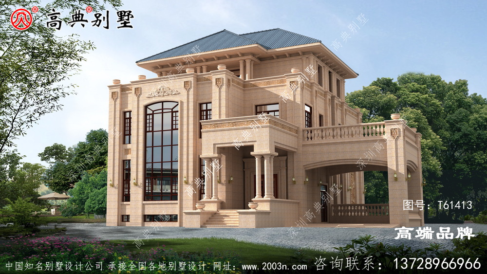 歐式石材設(shè)計瞬間提升了別墅整體的品位 。