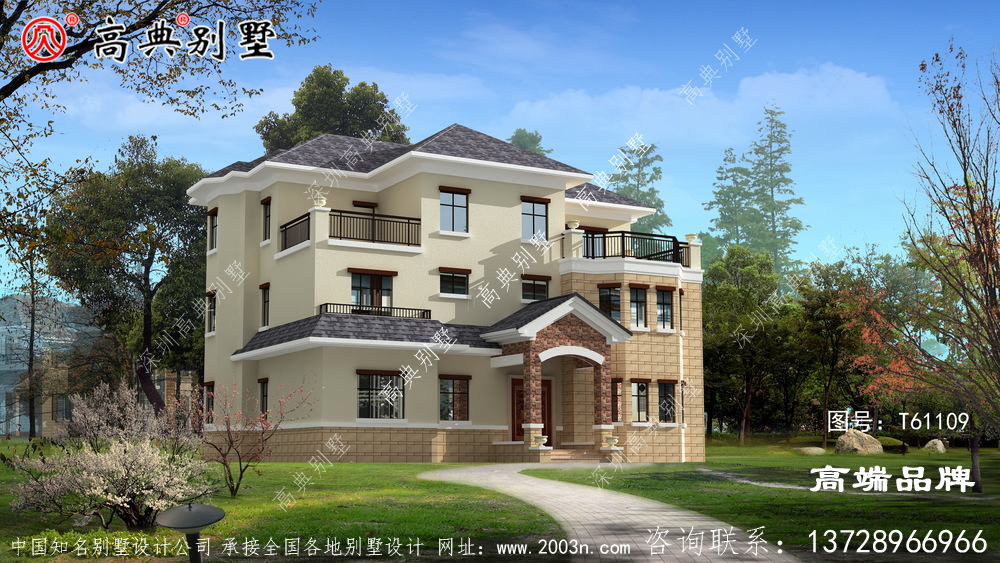 農村歐式別墅外觀效果圖內部布局非常合理,實用