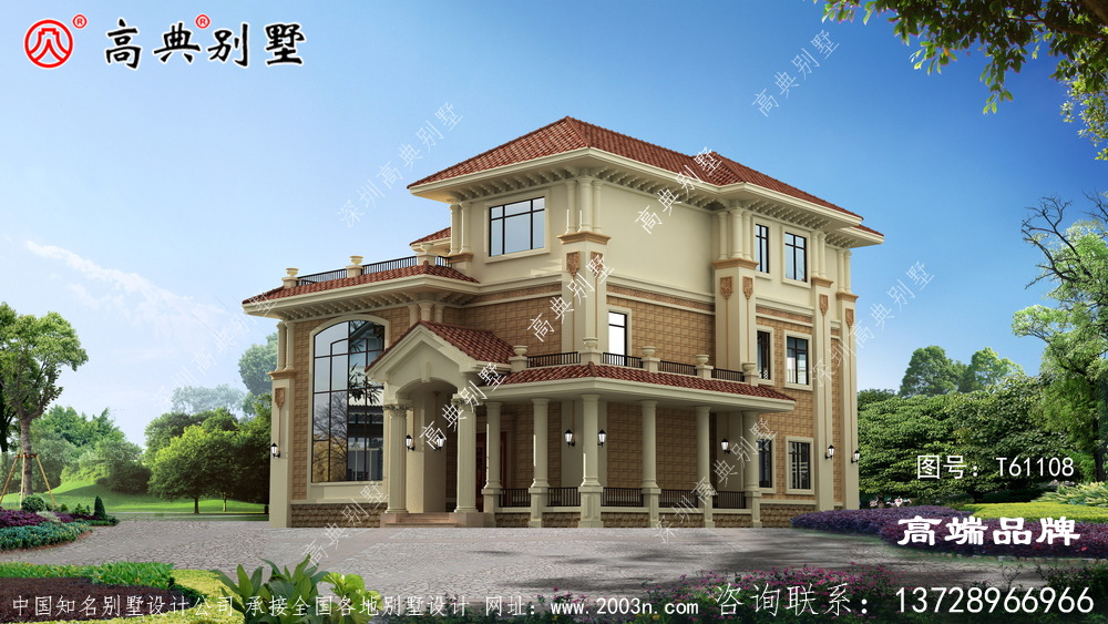 三層別墅外觀效果圖大全適合農(nóng)村住宅建設(shè)