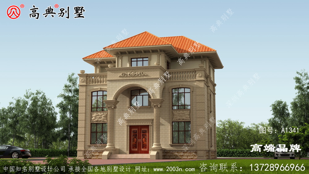 1341平米別墅設計外觀簡單大方造價低