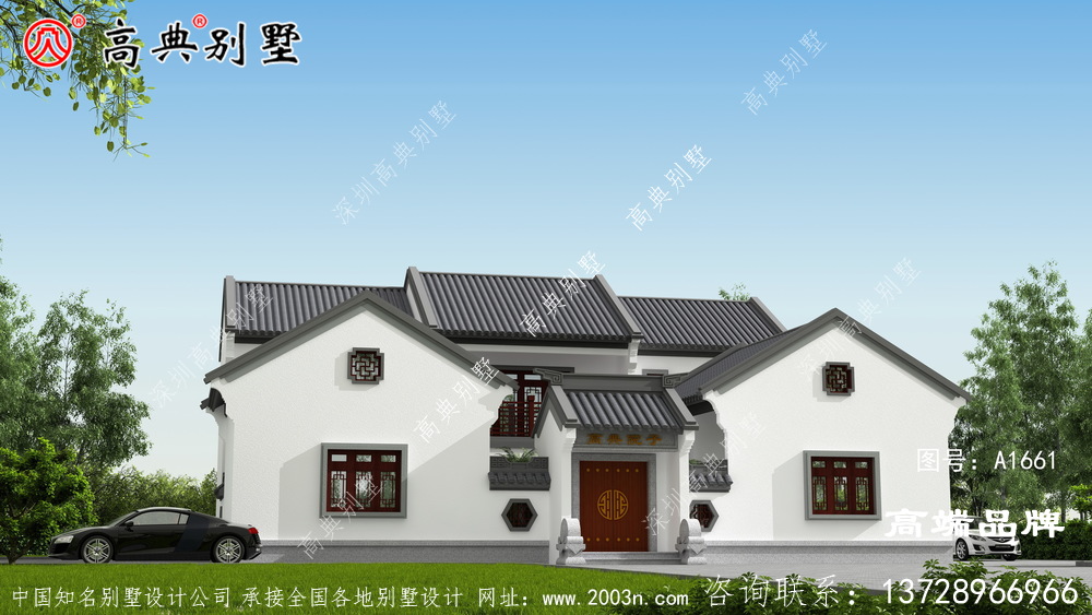 兩層別墅圖簡約整潔，建造工藝簡單