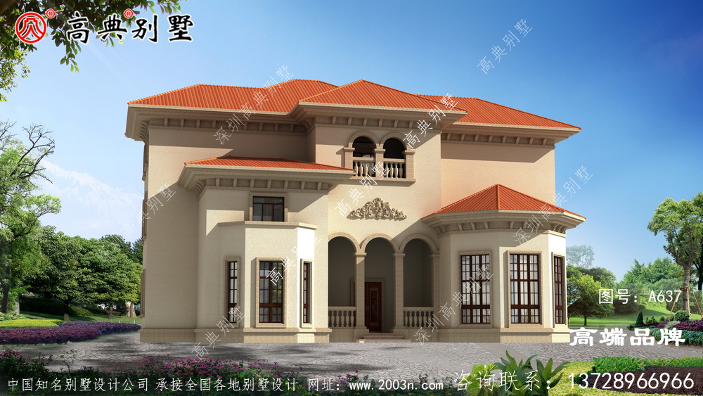 農(nóng)村自建房別墅設(shè)計(jì)圖大門超級氣派。