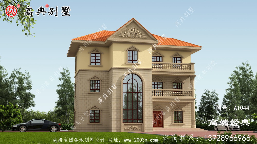 端莊典雅，非常親民的簡歐三層復式別墅