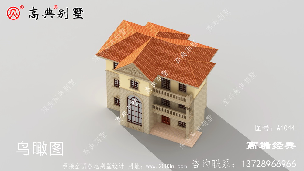 端莊典雅，非常親民的簡歐三層復式別墅