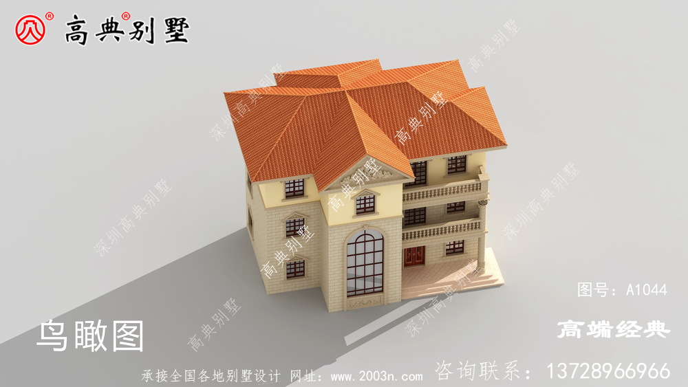 端莊典雅，非常親民的簡歐三層復式別墅