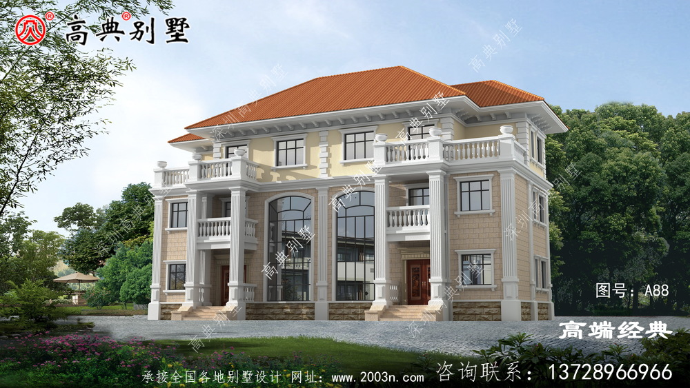 凹凸有致，又能顯現(xiàn)出別墅的整體統(tǒng)一性