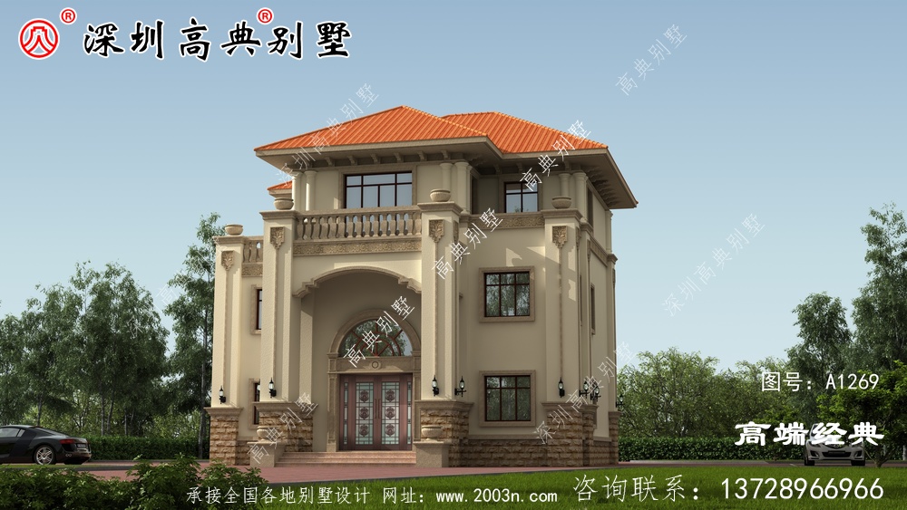 經典耐看的三層歐式別墅設計圖，寬敞大氣