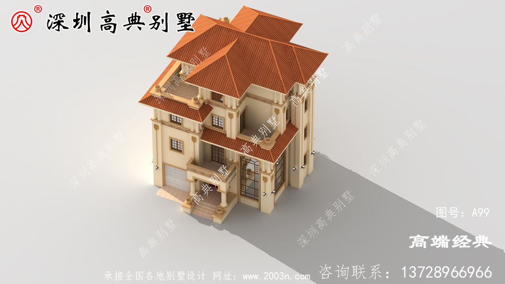 鄉(xiāng)村四層別墅建房設(shè)計圖,美觀大方包您滿意,建好引人注目。