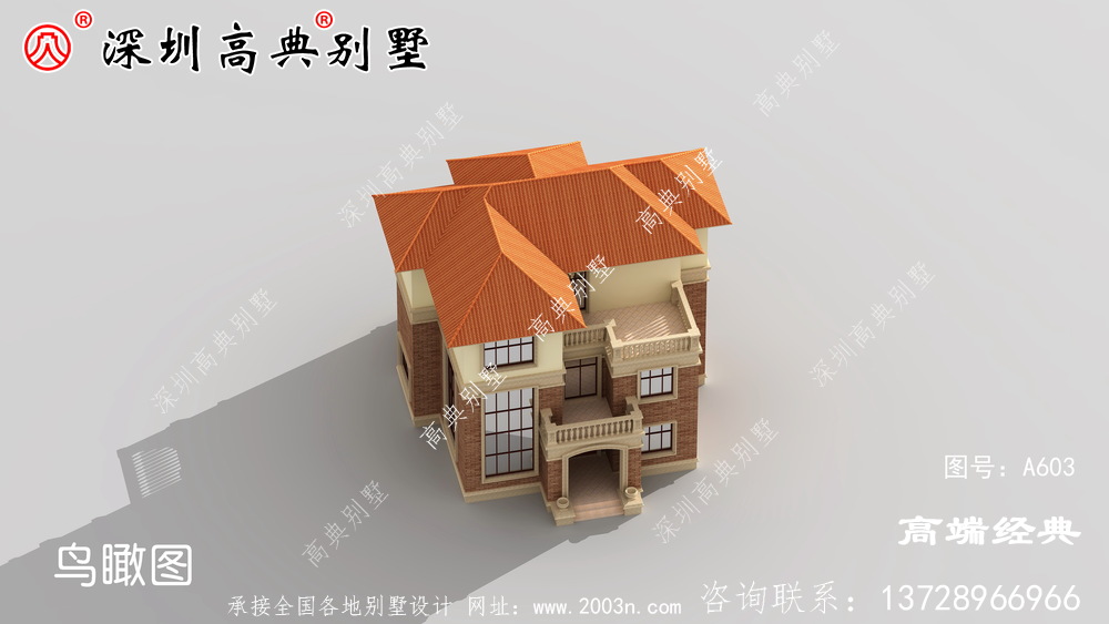 農村三層漂亮房屋，造價低施工簡單，適合為父母建一套