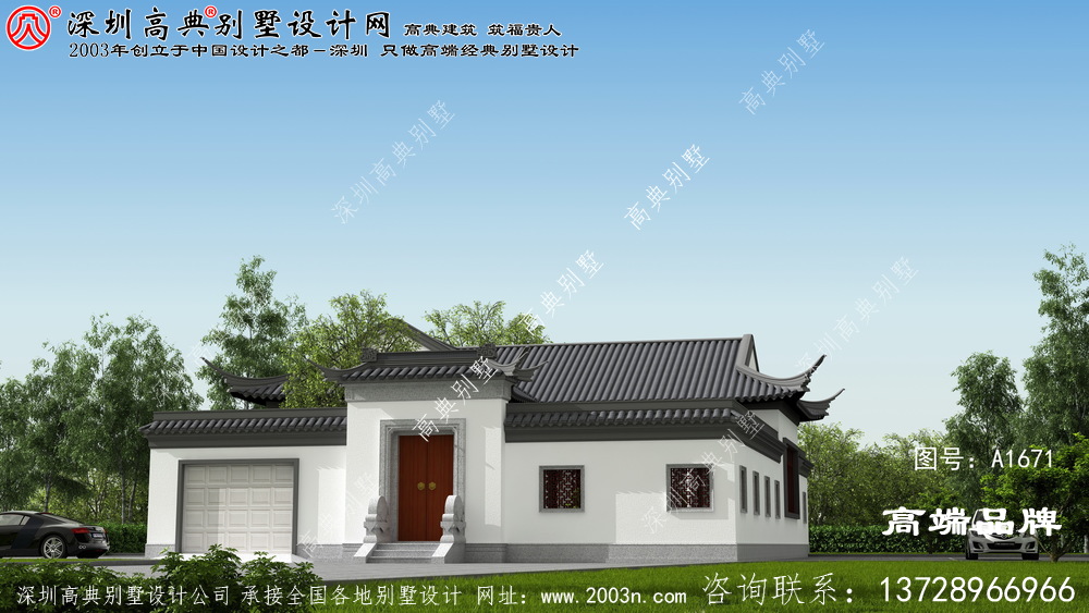 一層新中式別墅設計圖，戶型實用