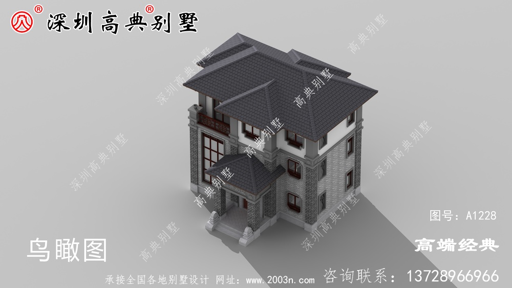 農村三層半自營住宅外觀圖爆發朋友圈,經濟實用。