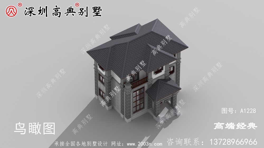 農村三層半自營住宅外觀圖爆發朋友圈,經濟實用。