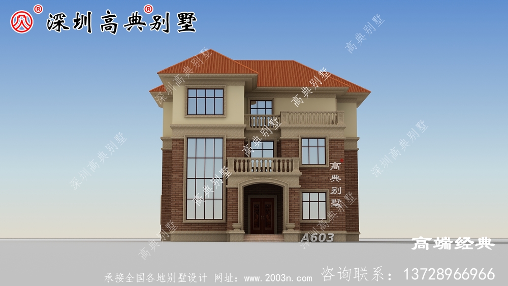 鄉(xiāng)下帶陽臺的三層建筑圖，采光靠它，關(guān)鍵是溫馨。