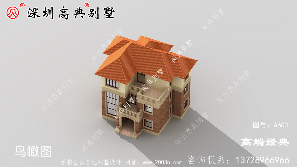 鄉(xiāng)下帶陽臺的三層建筑圖，采光靠它，關(guān)鍵是溫馨。