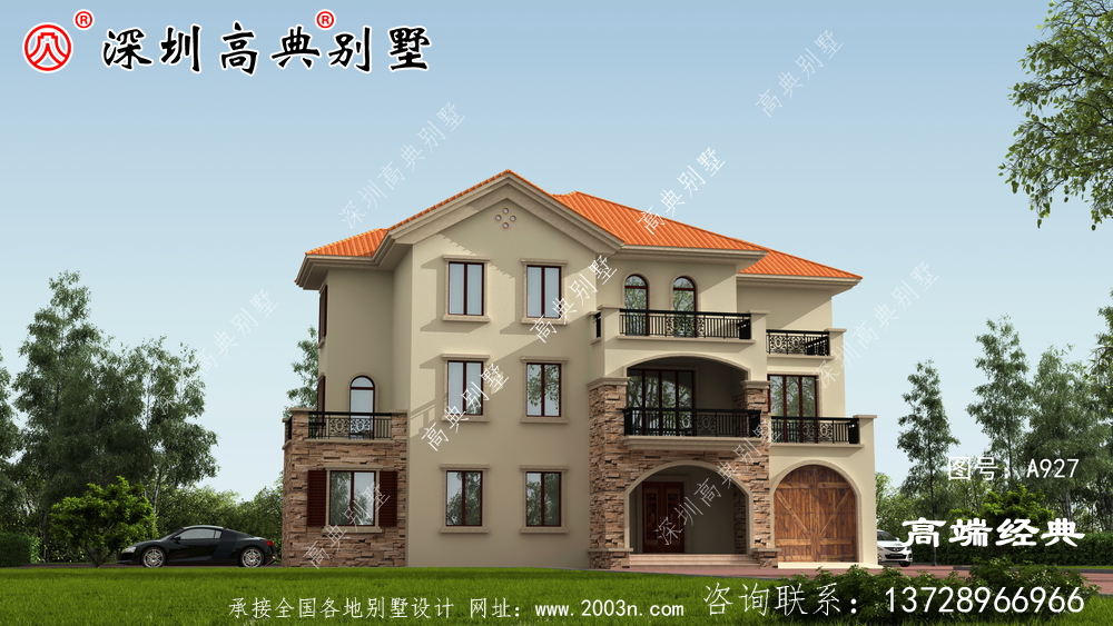 二層半露臺自建圖，好看實用就選它吧。