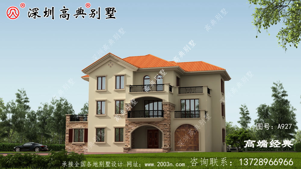 二層半露臺自建圖，好看實用就選它吧。