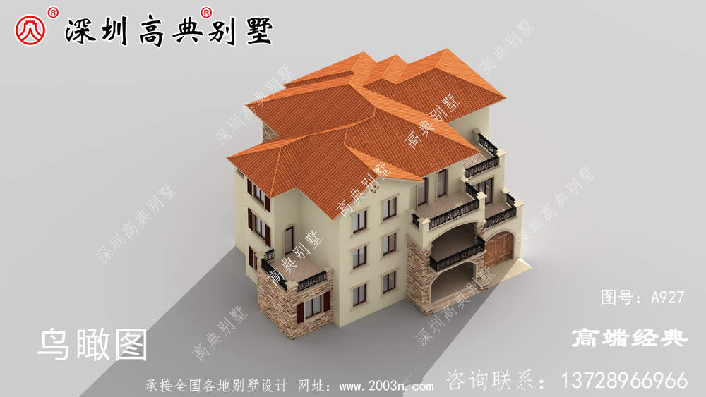 二層半露臺自建圖，好看實用就選它吧。