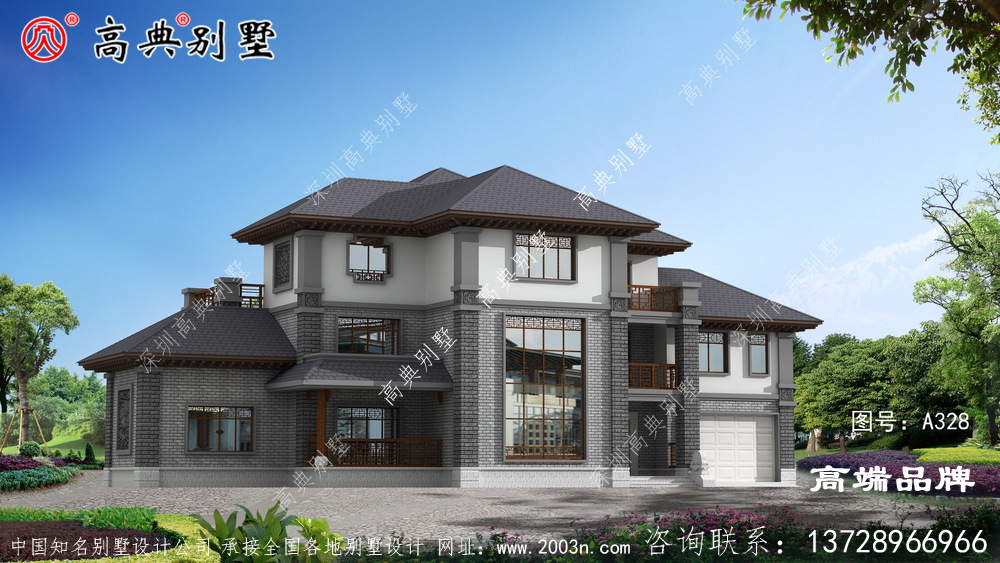 建造一座這樣的中式戶型成為全村標志性的建筑