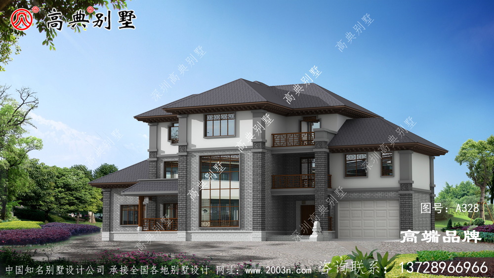 建造一座這樣的中式戶型成為全村標志性的建筑