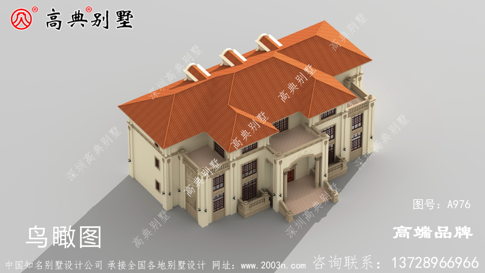 這樣的簡歐三層對稱別墅戶型在村里你見過嗎？
