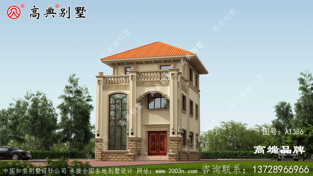 大落地窗使別墅造型更加獨(dú)特,誰(shuí)會(huì)不喜歡這樣的戶型呢?