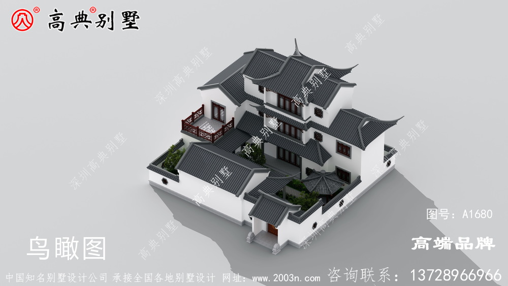 大戶型中式庭院別墅,占地293平屋檐極其漂亮 大戶型中式庭院別墅,占地293平屋檐極其漂亮