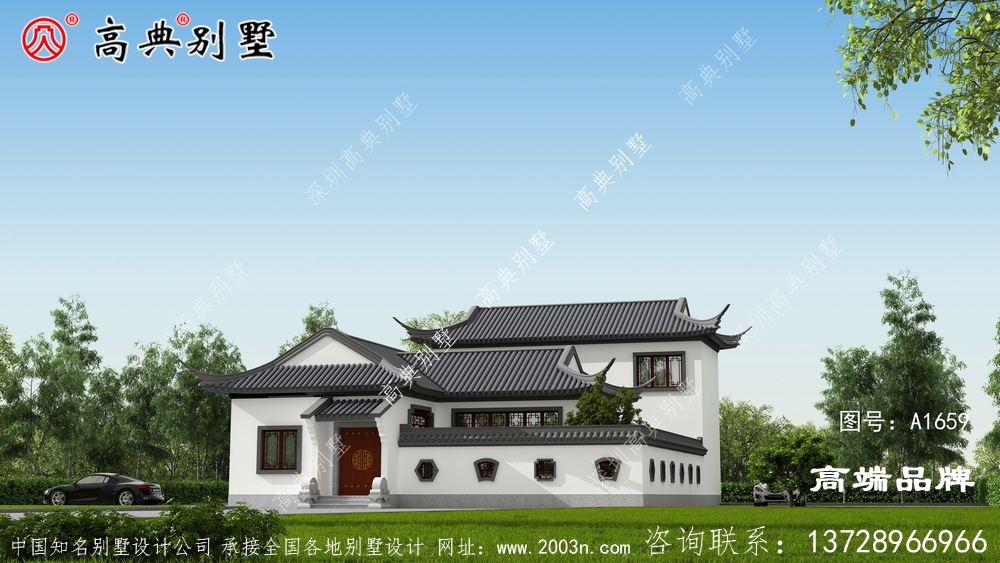 中式合院設計圖，將中國建筑的古典美展示的淋漓盡致
