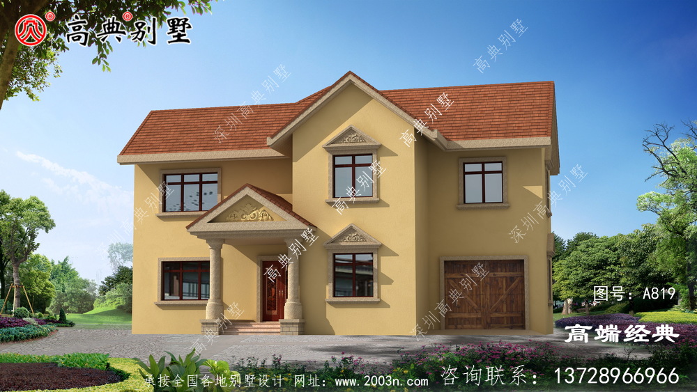 在村內(nèi)具有絕對代表性的簡歐兩層戶型圖