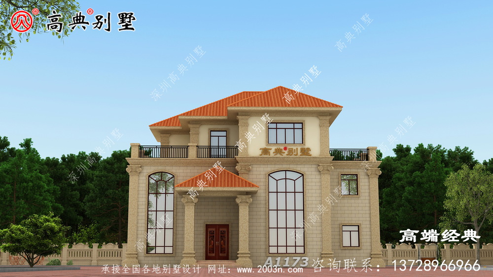 這款歐式自建房，肯定是因?yàn)檫@個(gè)戶型足夠好，才引來大家爭相建造。