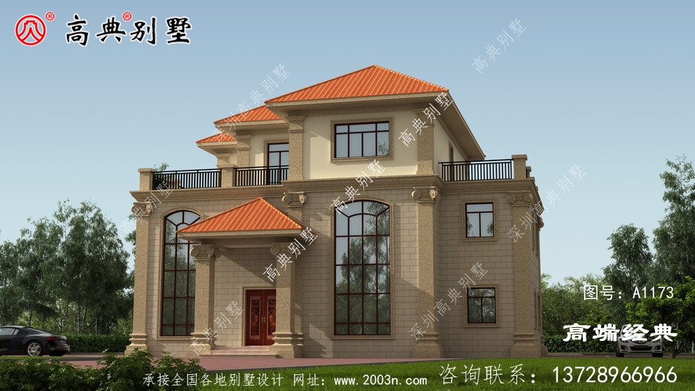 這款歐式自建房，肯定是因?yàn)檫@個(gè)戶型足夠好，才引來大家爭相建造。