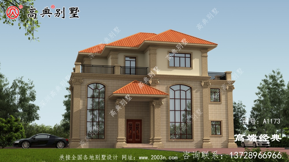 這款歐式自建房，肯定是因?yàn)檫@個(gè)戶型足夠好，才引來大家爭相建造。