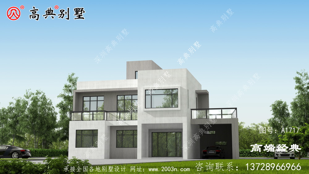 鄉村都市生活，現代風格別墅，造型簡約而不簡單