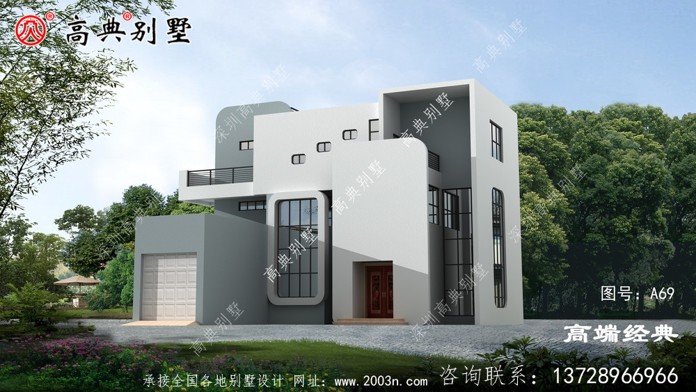 歐式風格三層小洋樓外觀圖,外觀很漂亮,符合農村住宅的設計 歐式風格三層小洋樓外觀圖,外觀很漂亮,符合農村住宅的設計