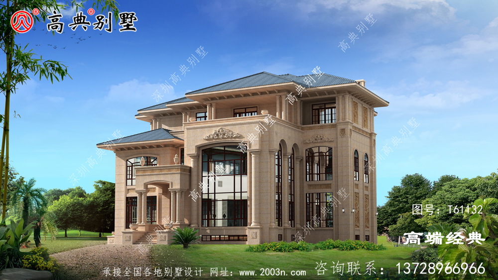 凹凸有致的結構的設計，使得外立面豐富多彩